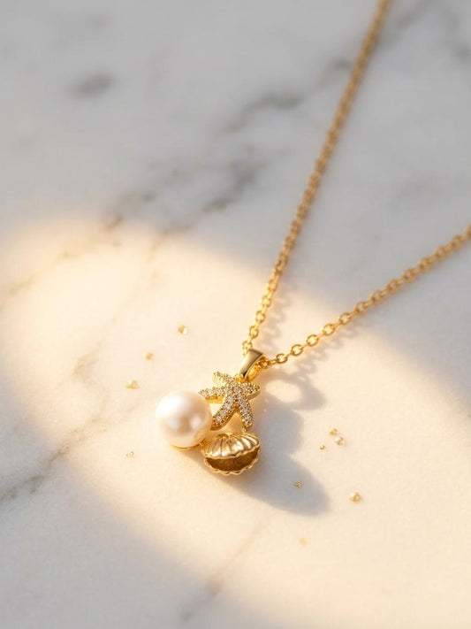 Siren’s Treasure Shell & Starfish Necklace