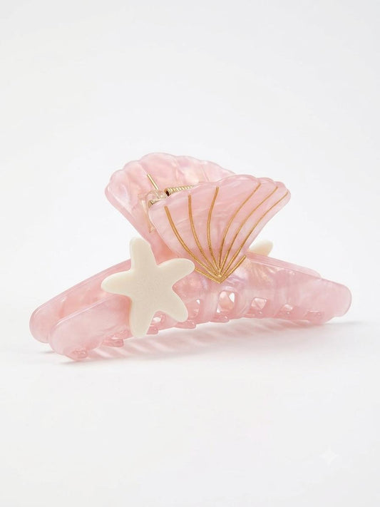 Pearlescent Blush Claw Clip