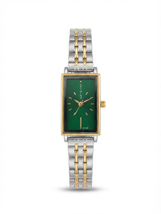 Emerald Connection Rectangular Dial Watch