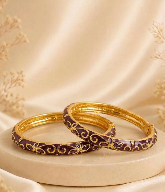 Vintage Swirls Enamel Bracelet ( pack o f 2pcs )