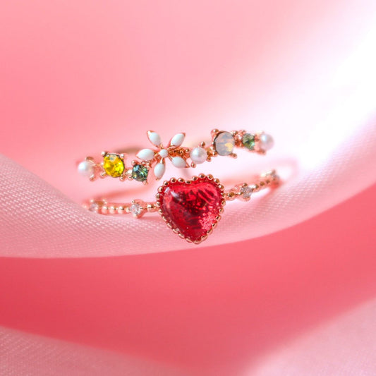 Dreamy Heart Layered Ring