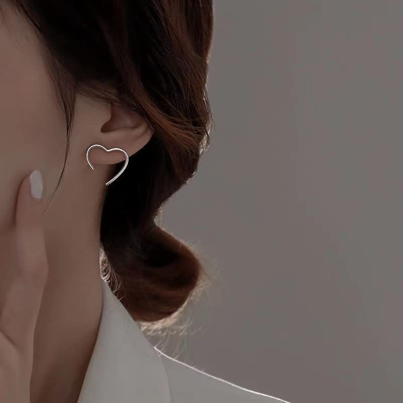 Auth TIFFANY & Co. earring Silver open heart earrings Tiffany large Japan |  eBay