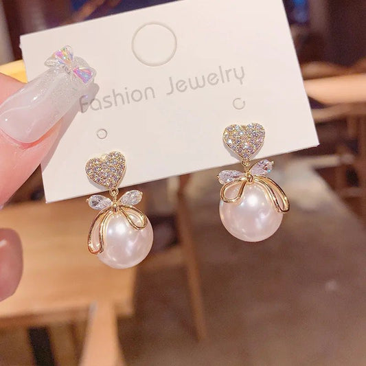 Korean Trendiest Pearl Drop Earrings