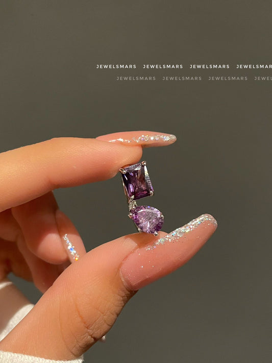 Kylie Geometric Ring - purple
