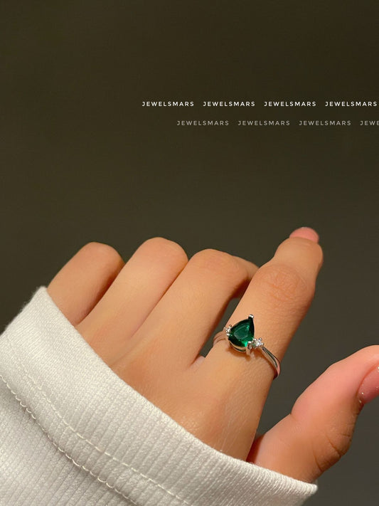 Minimal Drop Ring - green