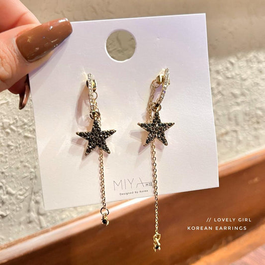 Mismatch Star Korean earrings (can be worn in multiple ways)