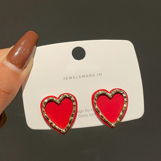 Red Hearts with Gold Detailing