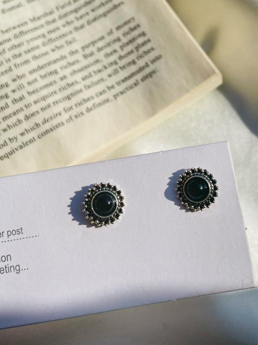 The Classic Black Ear studs - tiny earrings