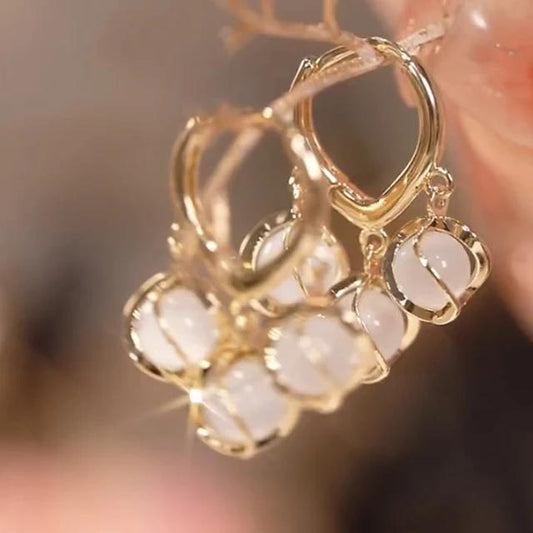 The Pearly Romance Hoop style Earrings