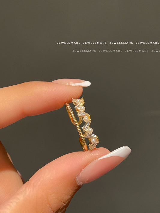 Tiara Ring- Pearly Romance Collection